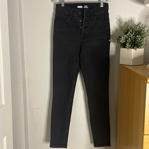 High Rise Black Skinny Jeans